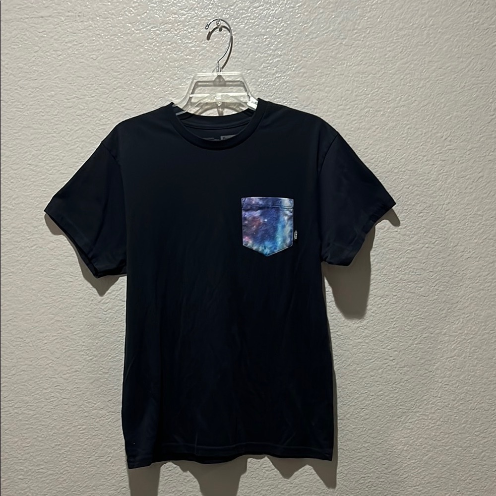 Vans Men Vintage Galaxy Tee Shirt Short Sleeve Black Size Medium Cotton